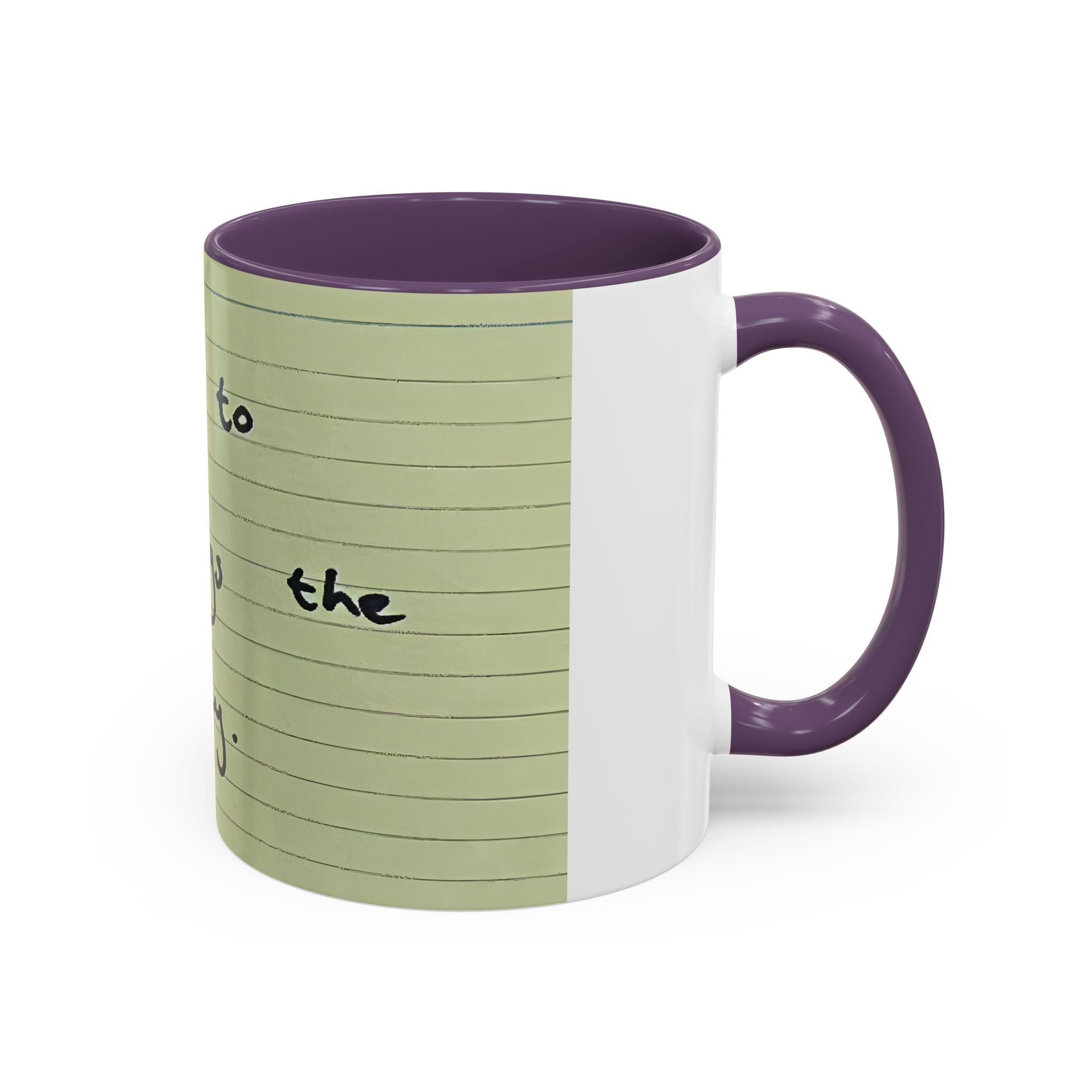 Jered Joaz Palms Accent Coffee Mug — 'It's Okay to Learn Things the Hard Way' Handwritten Note Design