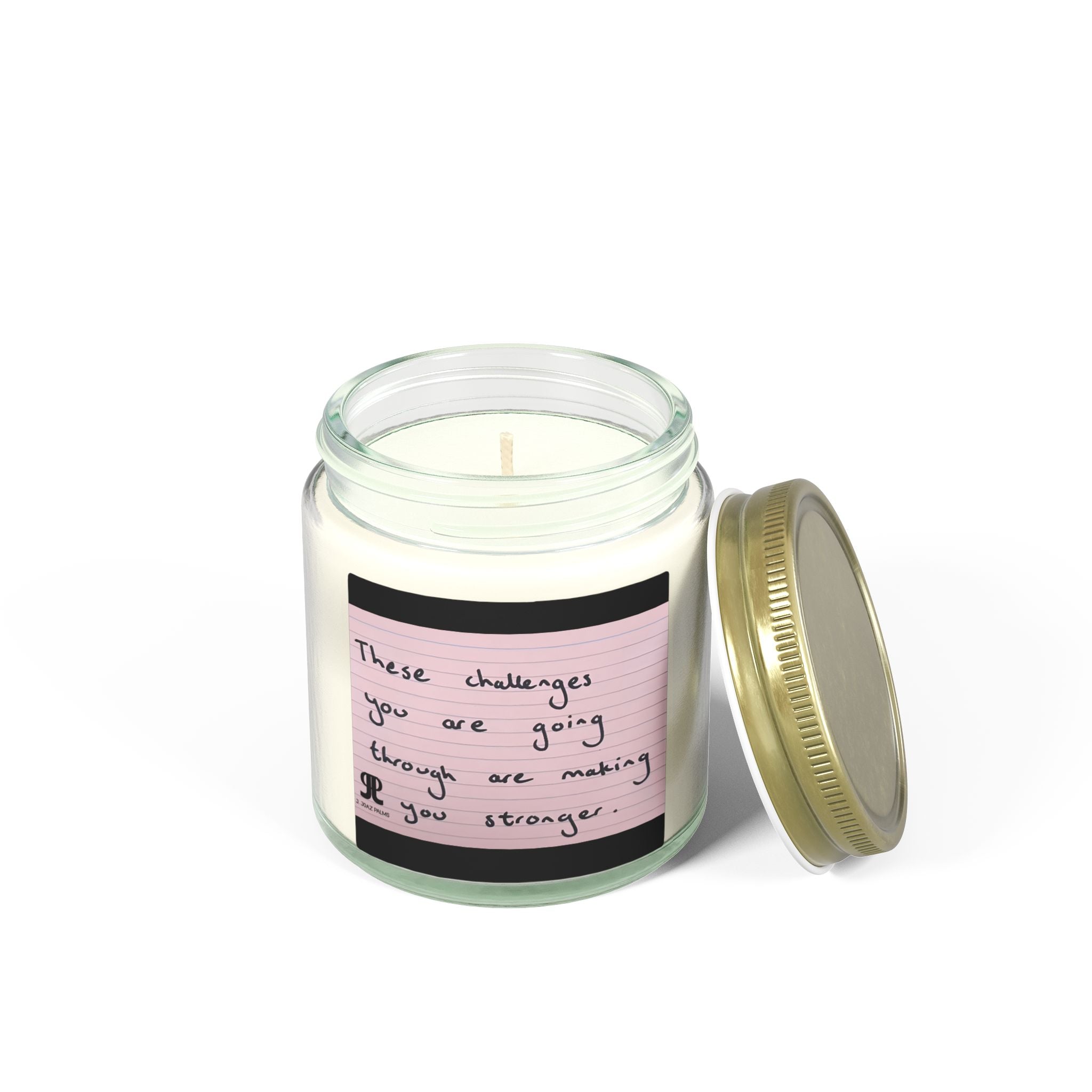 Jered Joaz Palms Coconut Apricot Scented Candle — "Tell Them How You Feel" Jar