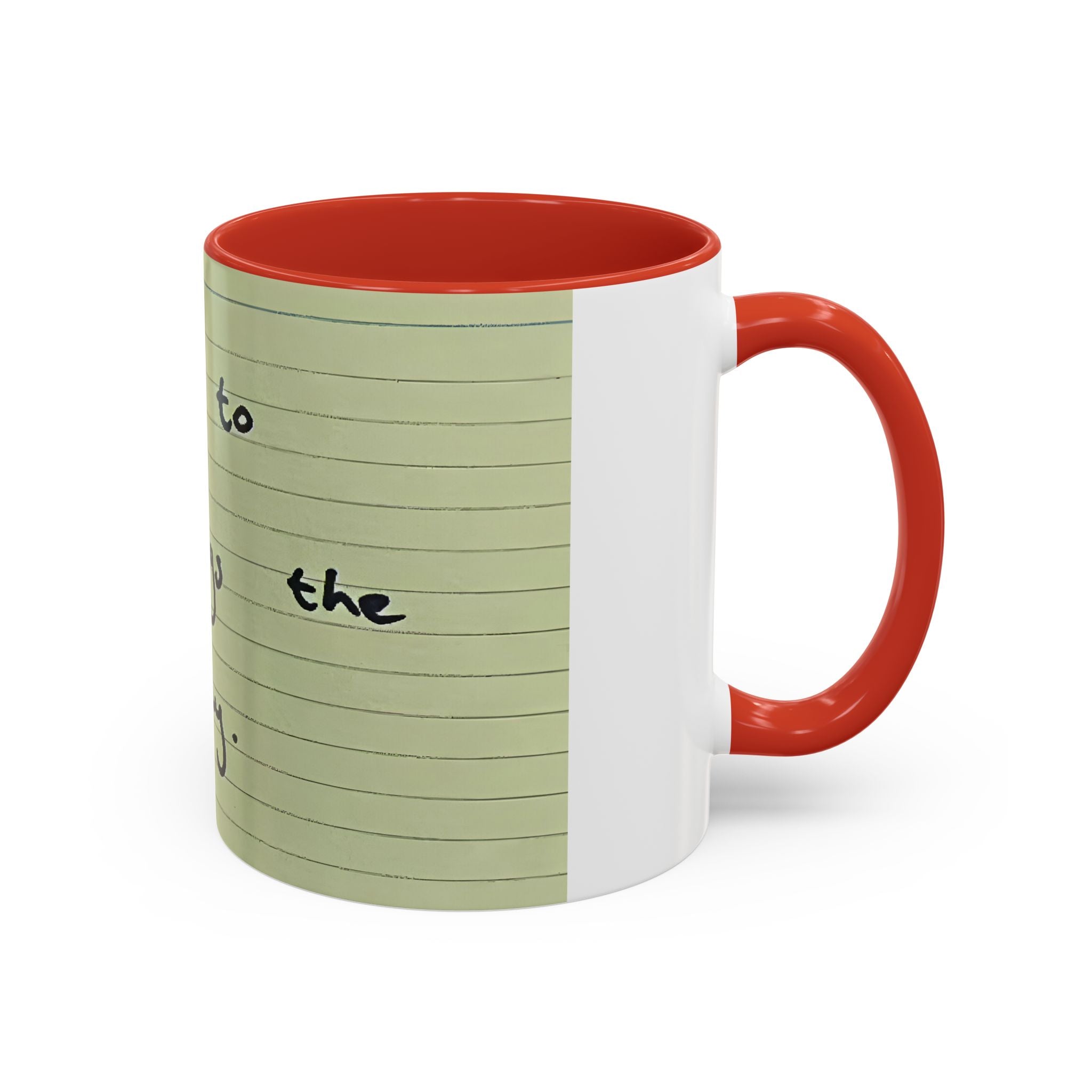 Jered Joaz Palms Accent Coffee Mug — 'It's Okay to Learn Things the Hard Way' Handwritten Note Design