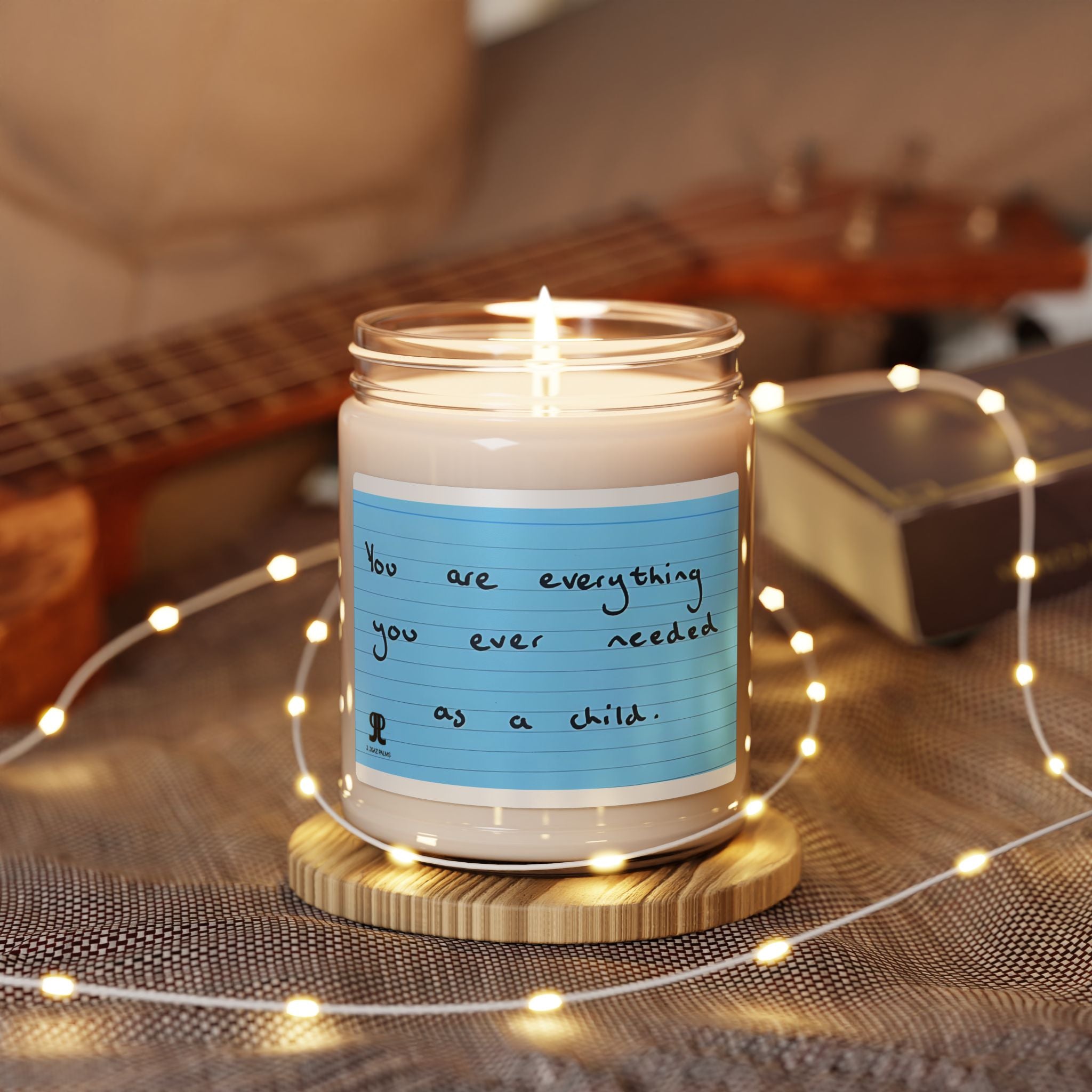 Jered Joaz Palms Inspirational Soy Candle 9oz — "You Are Everything You Ever Needed as a Child"