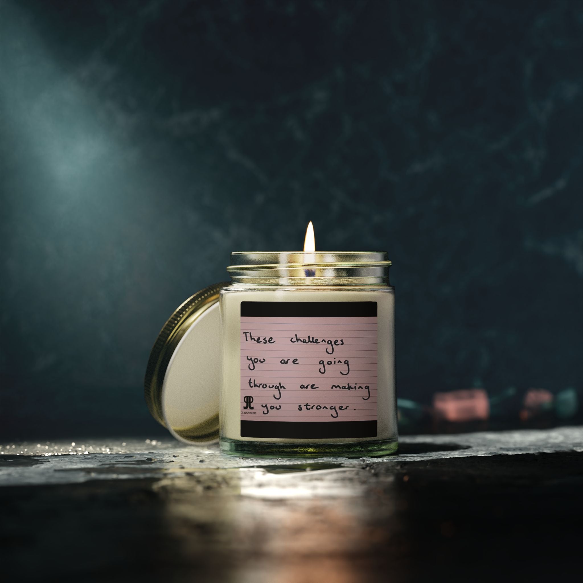 Jered Joaz Palms Coconut Apricot Scented Candle — "Tell Them How You Feel" Jar