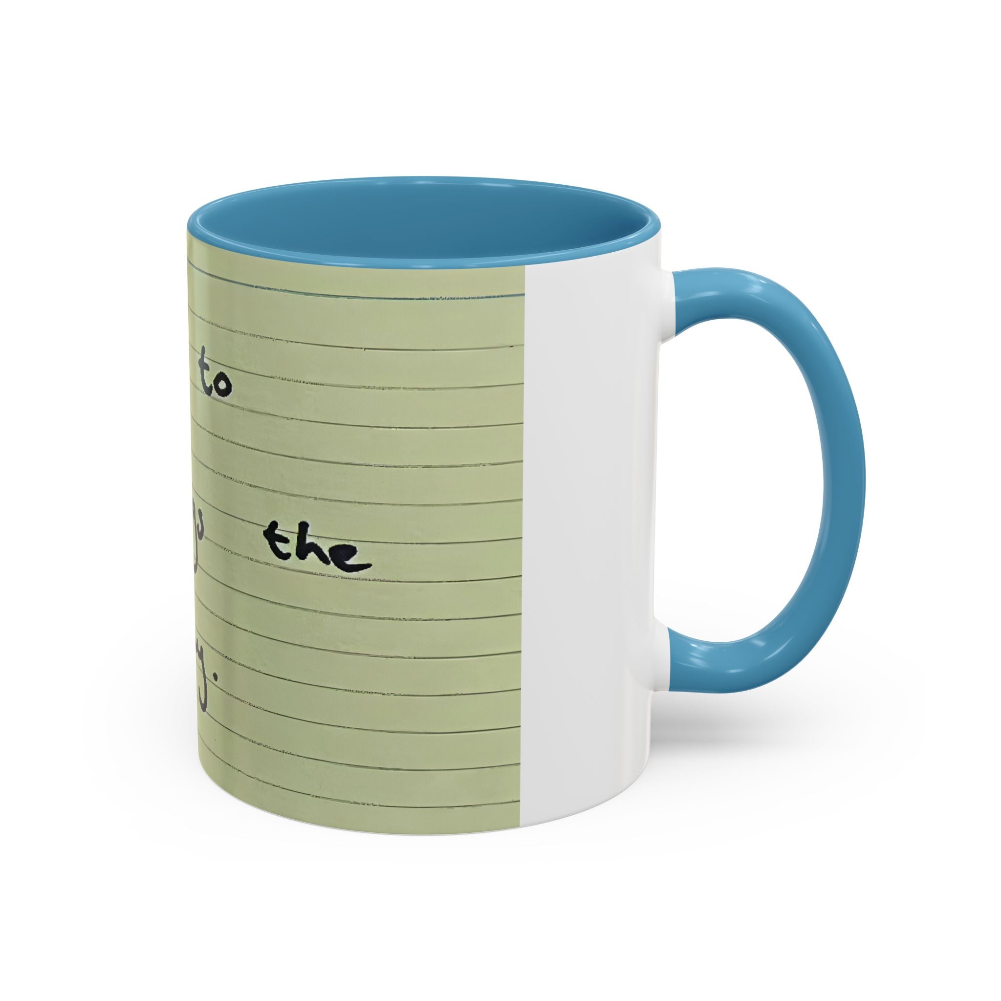 Jered Joaz Palms Accent Coffee Mug — 'It's Okay to Learn Things the Hard Way' Handwritten Note Design