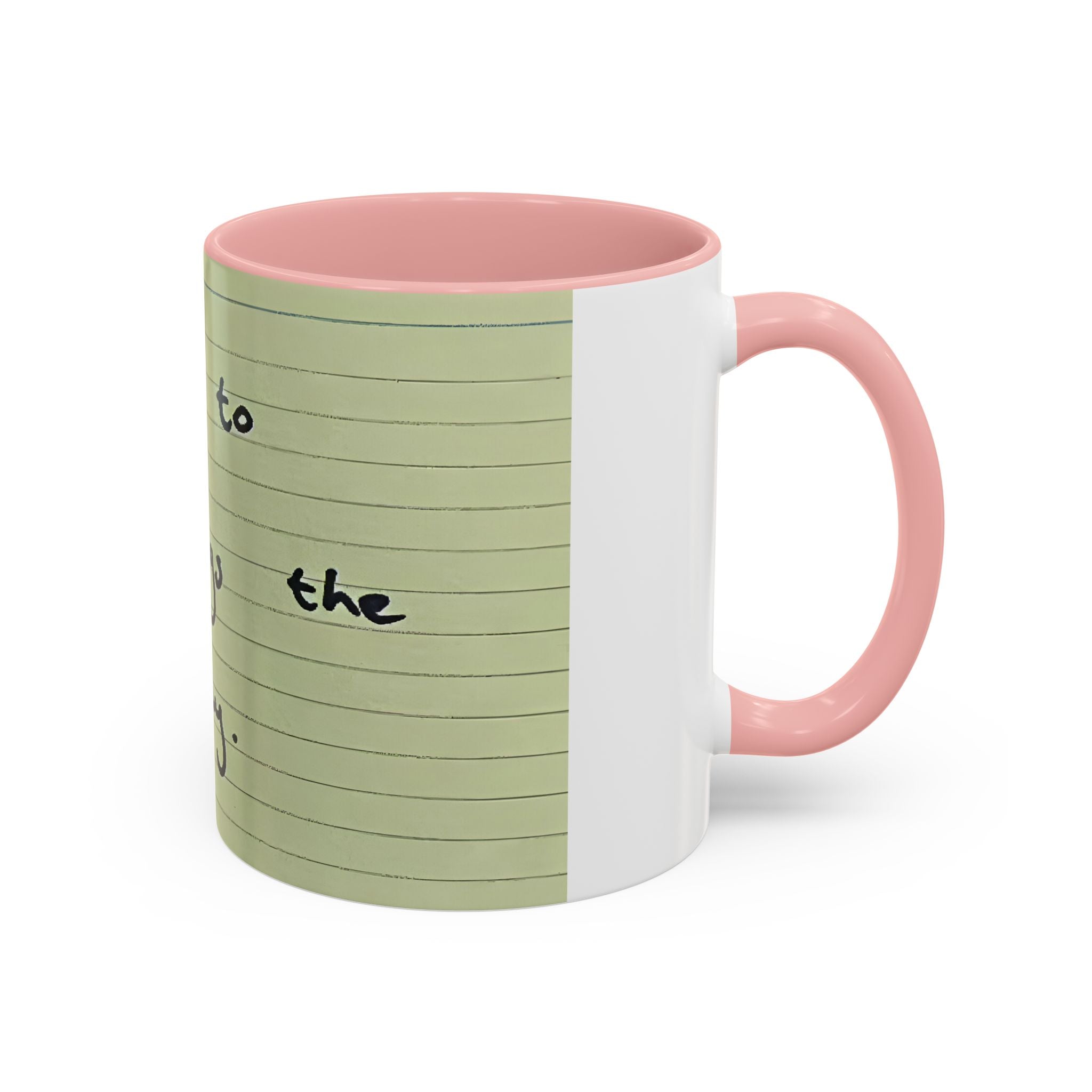 Jered Joaz Palms Accent Coffee Mug — 'It's Okay to Learn Things the Hard Way' Handwritten Note Design