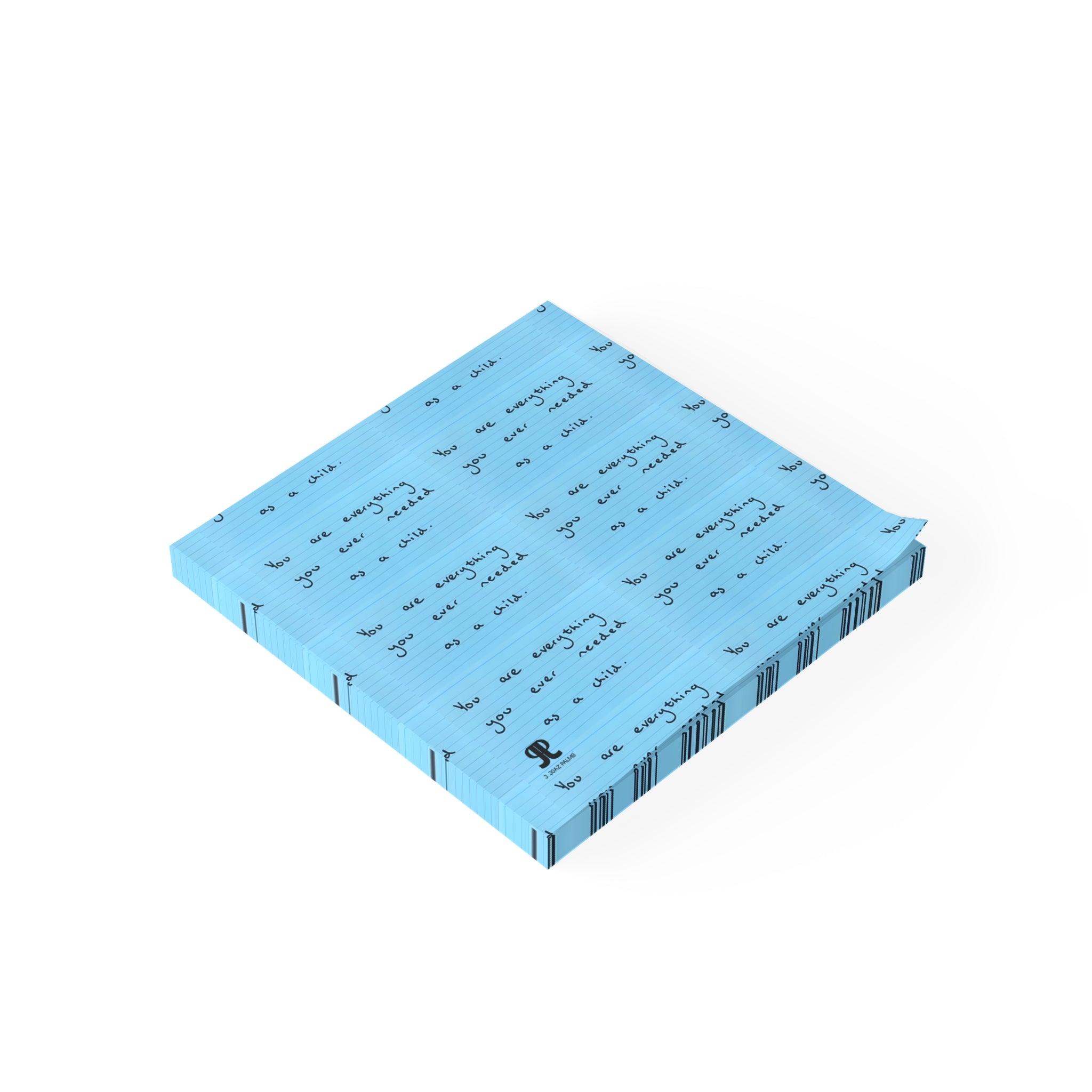 Jered Joaz Palms Blue Inspirational Post-it Notes — “You are everything you ever needed as a child” Sticky Notes
