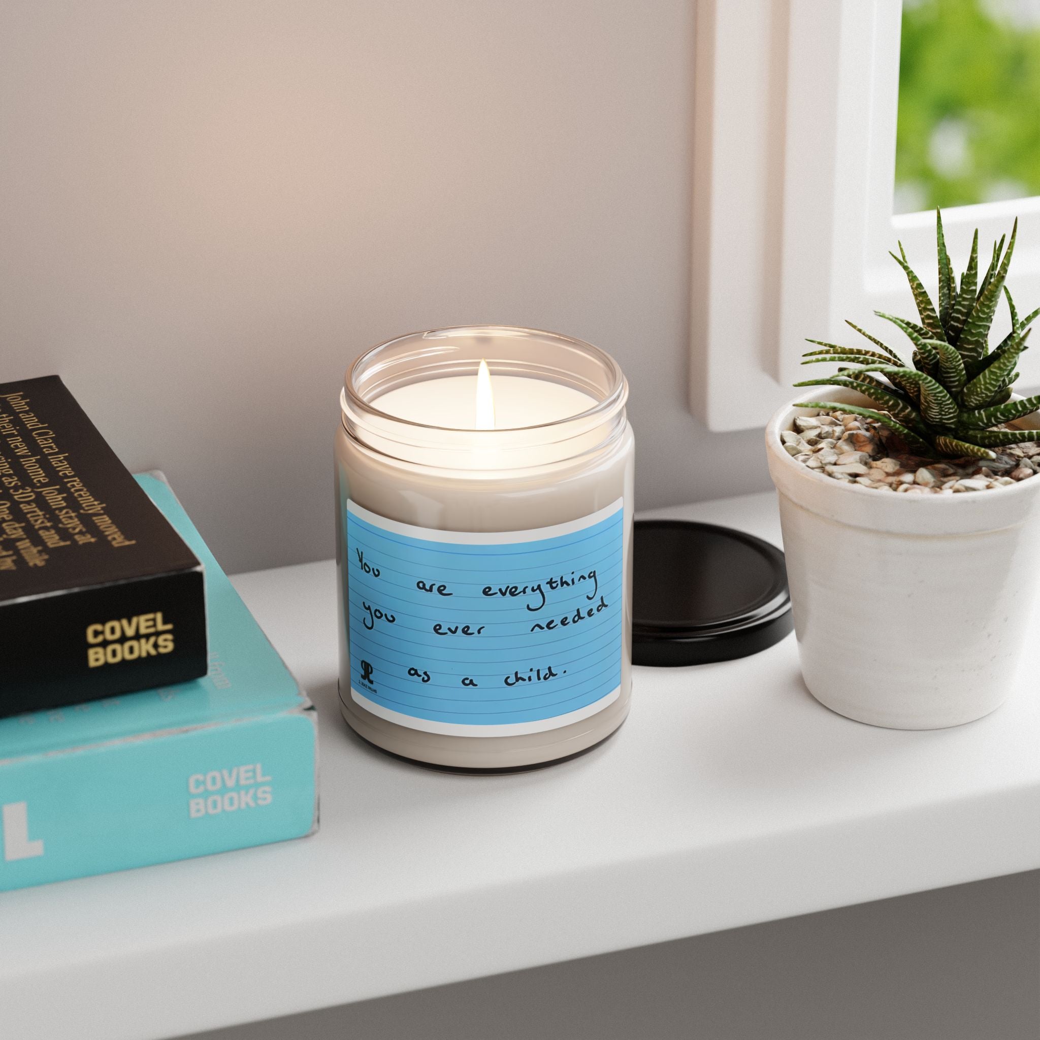 Jered Joaz Palms Inspirational Soy Candle 9oz — "You Are Everything You Ever Needed as a Child"