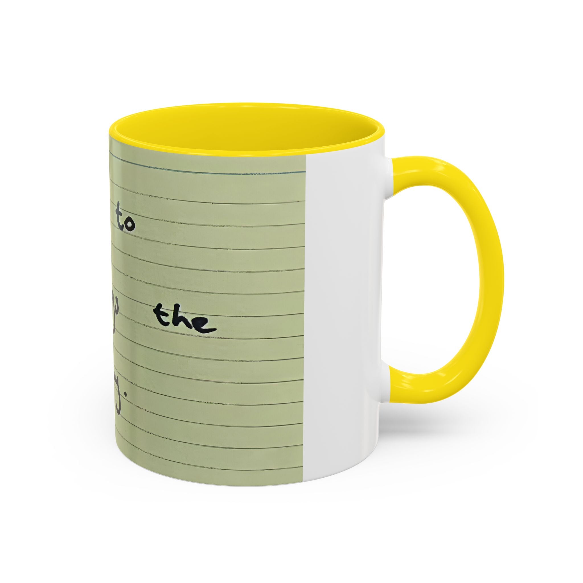 Jered Joaz Palms Accent Coffee Mug — 'It's Okay to Learn Things the Hard Way' Handwritten Note Design
