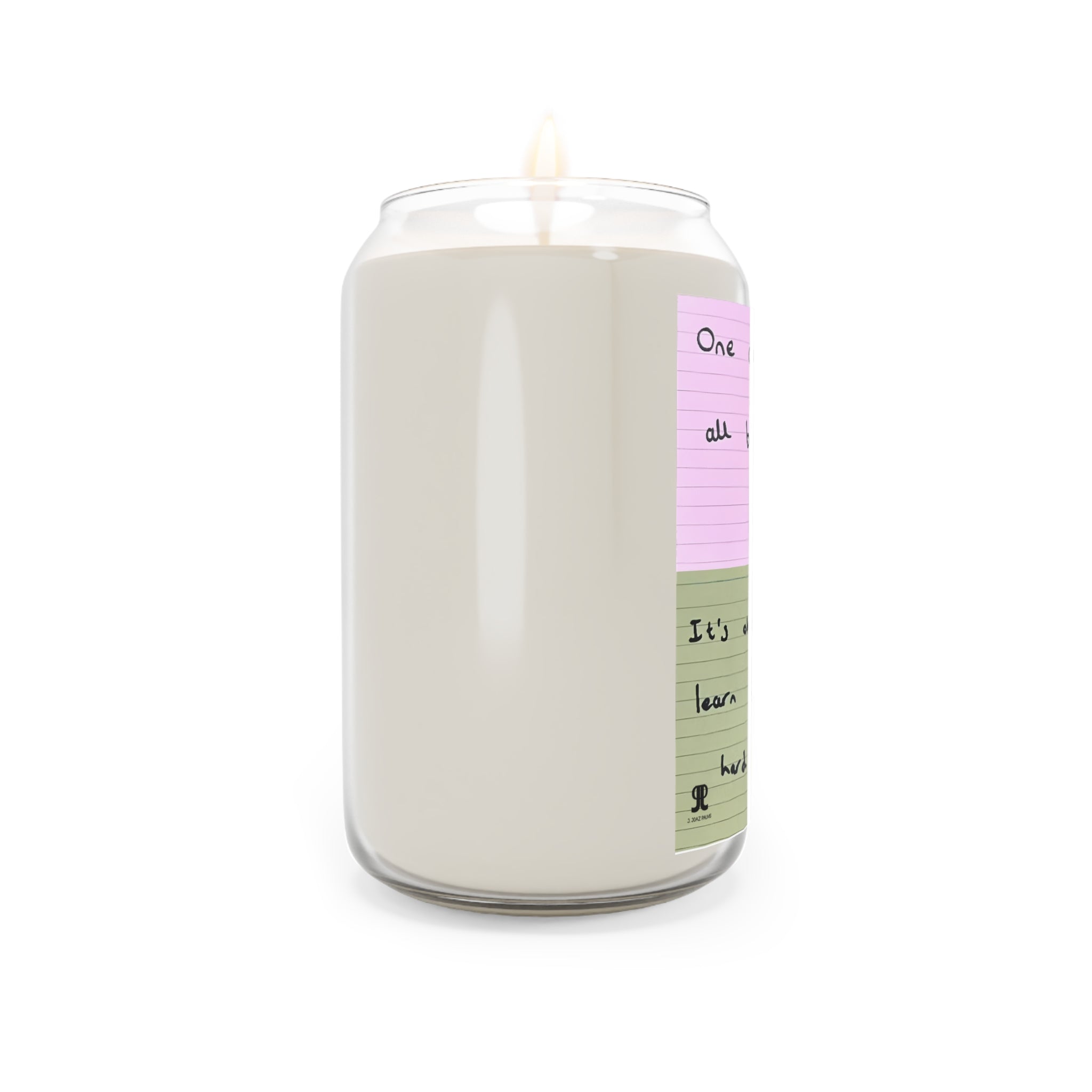 Jered Joaz Palms Soy Candle — "It's Okay to Learn Things the Hard Way" Inspirational Scented Candle (13.75 oz)