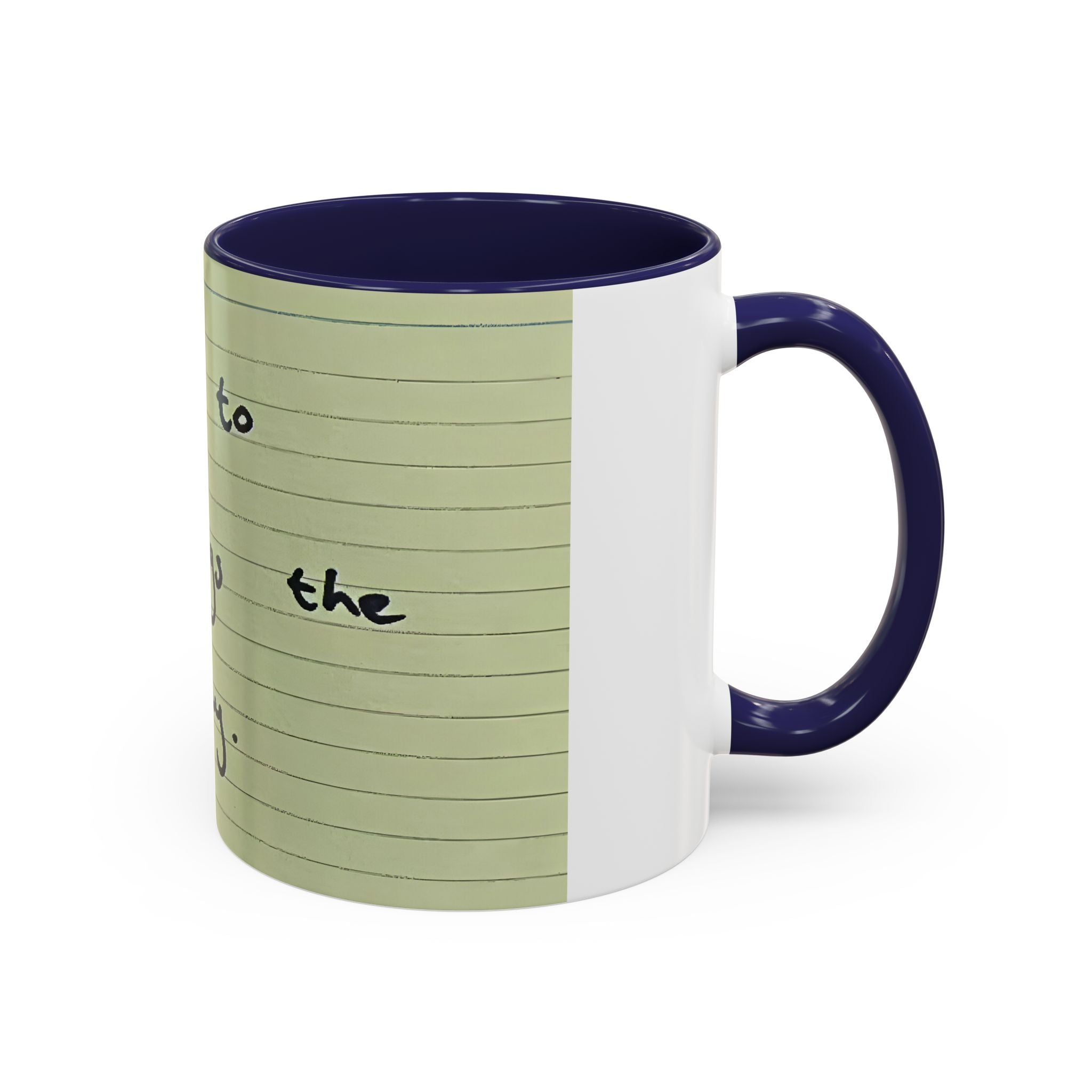 Jered Joaz Palms Accent Coffee Mug — 'It's Okay to Learn Things the Hard Way' Handwritten Note Design