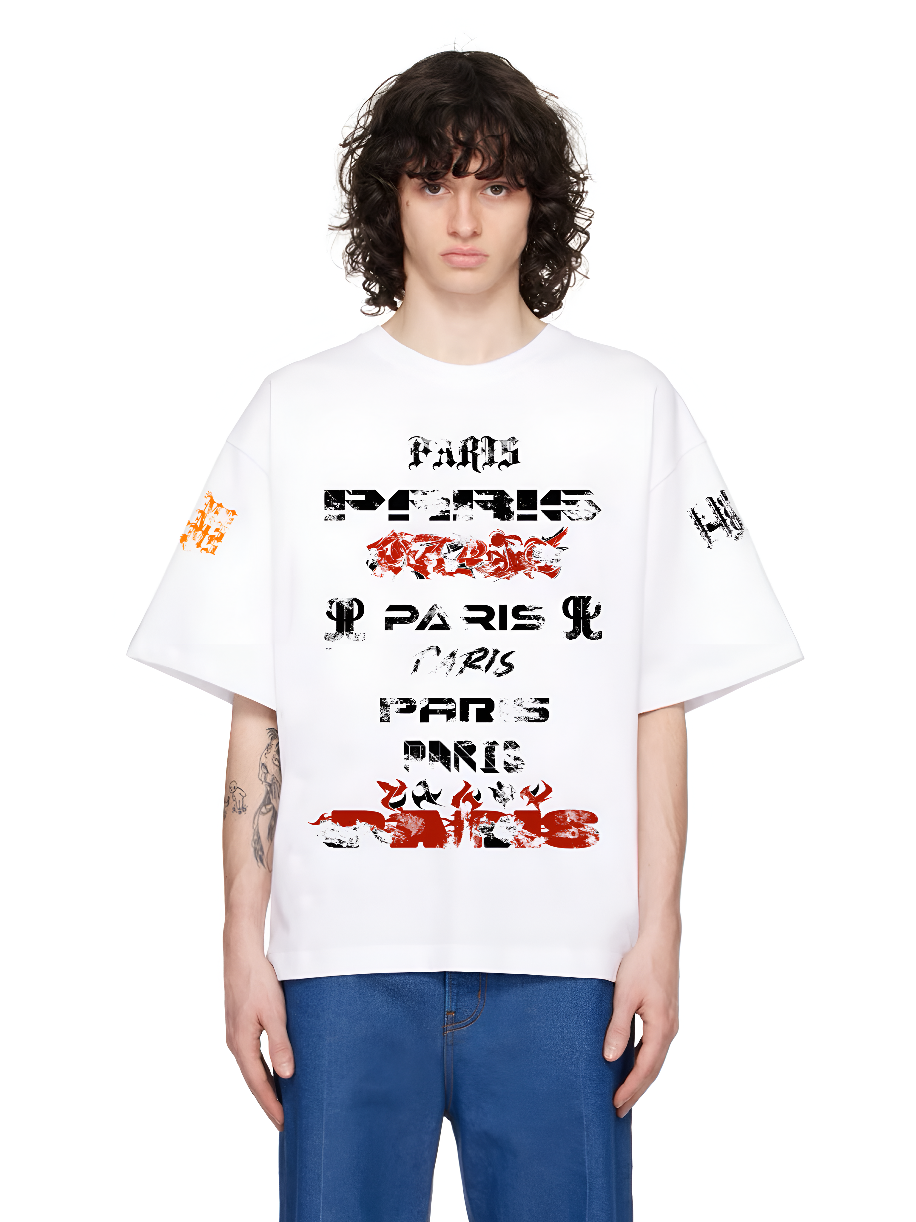 JERED JOAZ PALMS DAMAGE PARIS LOGO FW