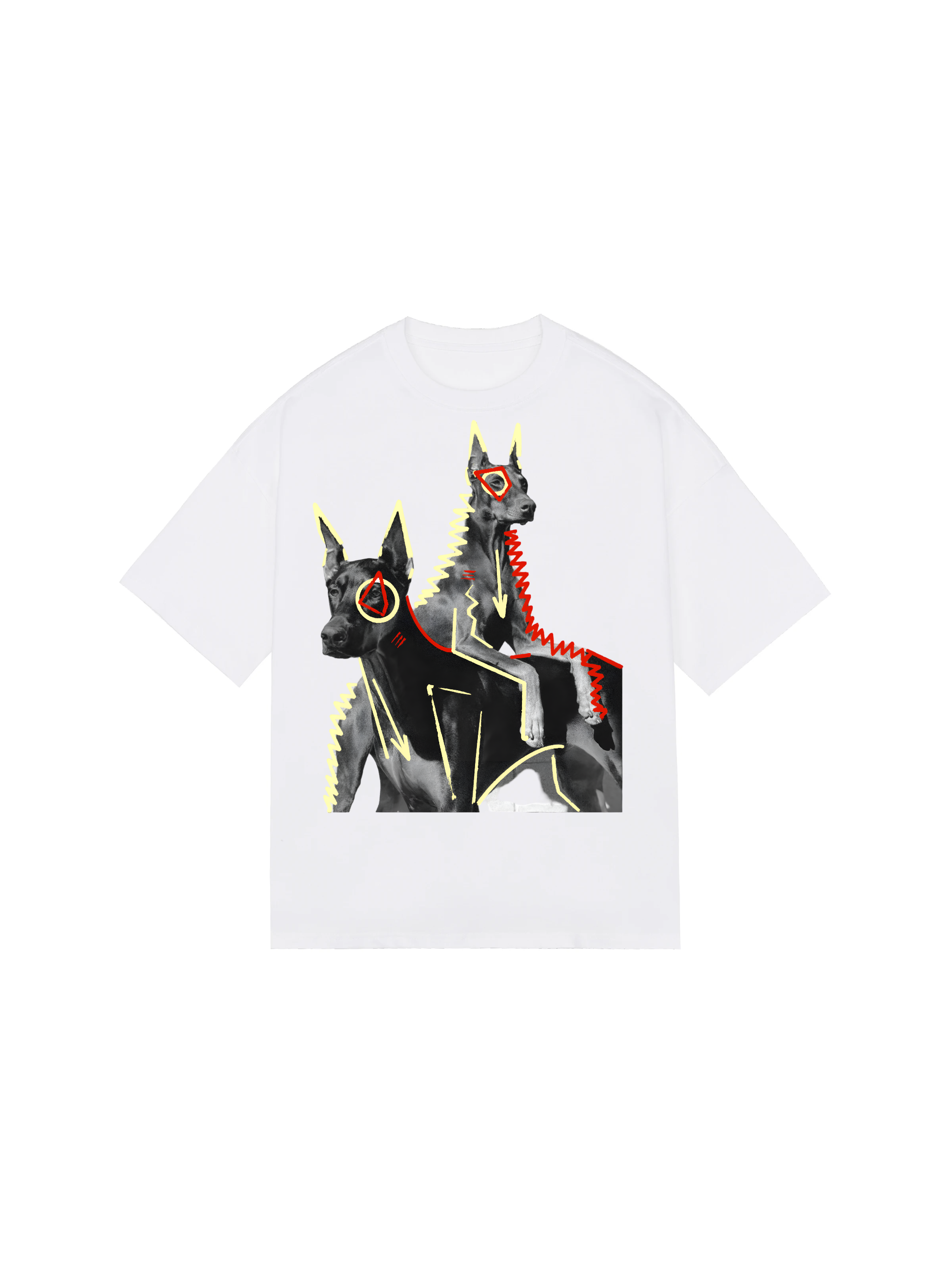 Jered Joaz Palms double Doberman T shirt