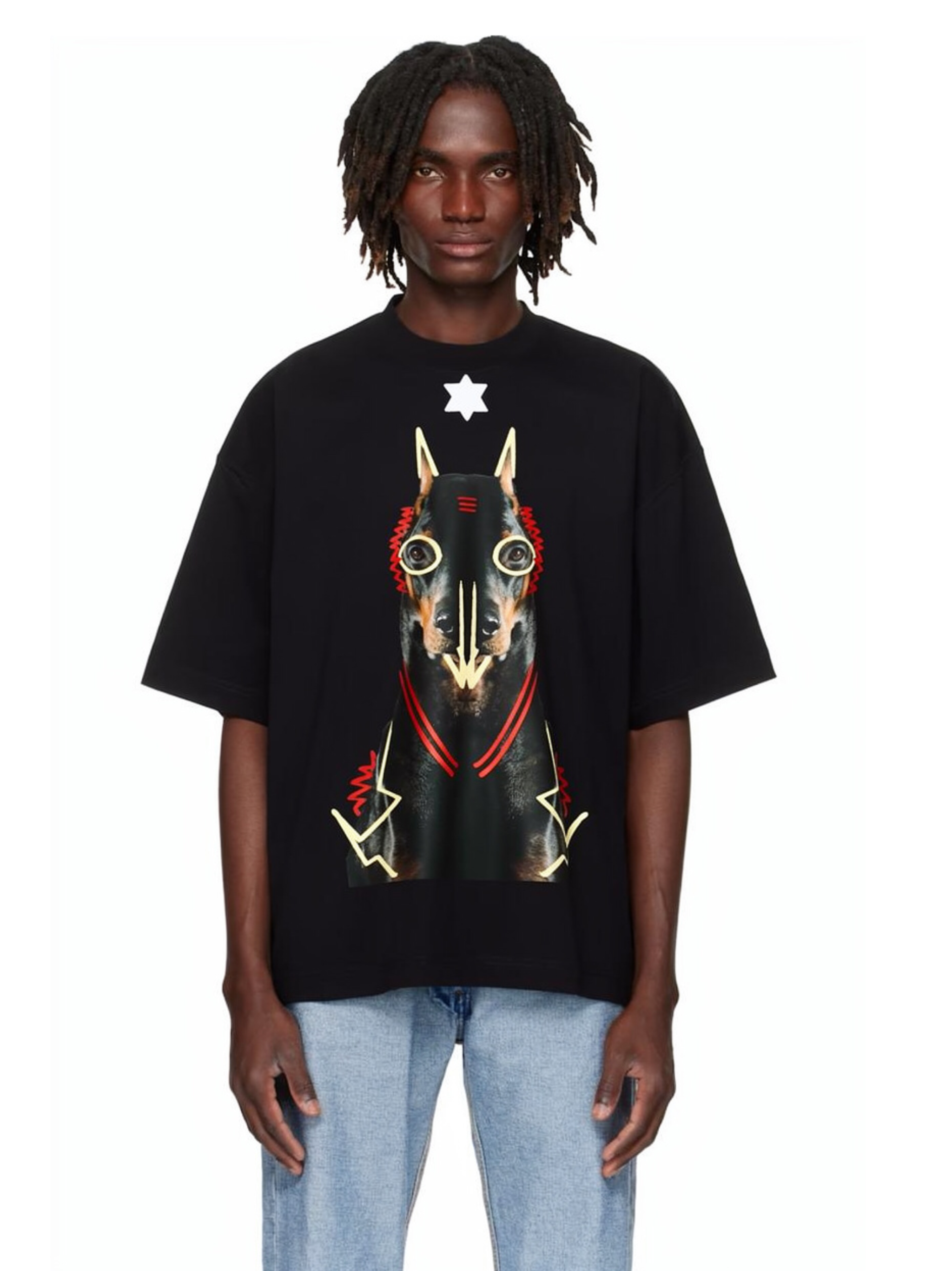 Jered Joaz Palms art Doberman T shirt