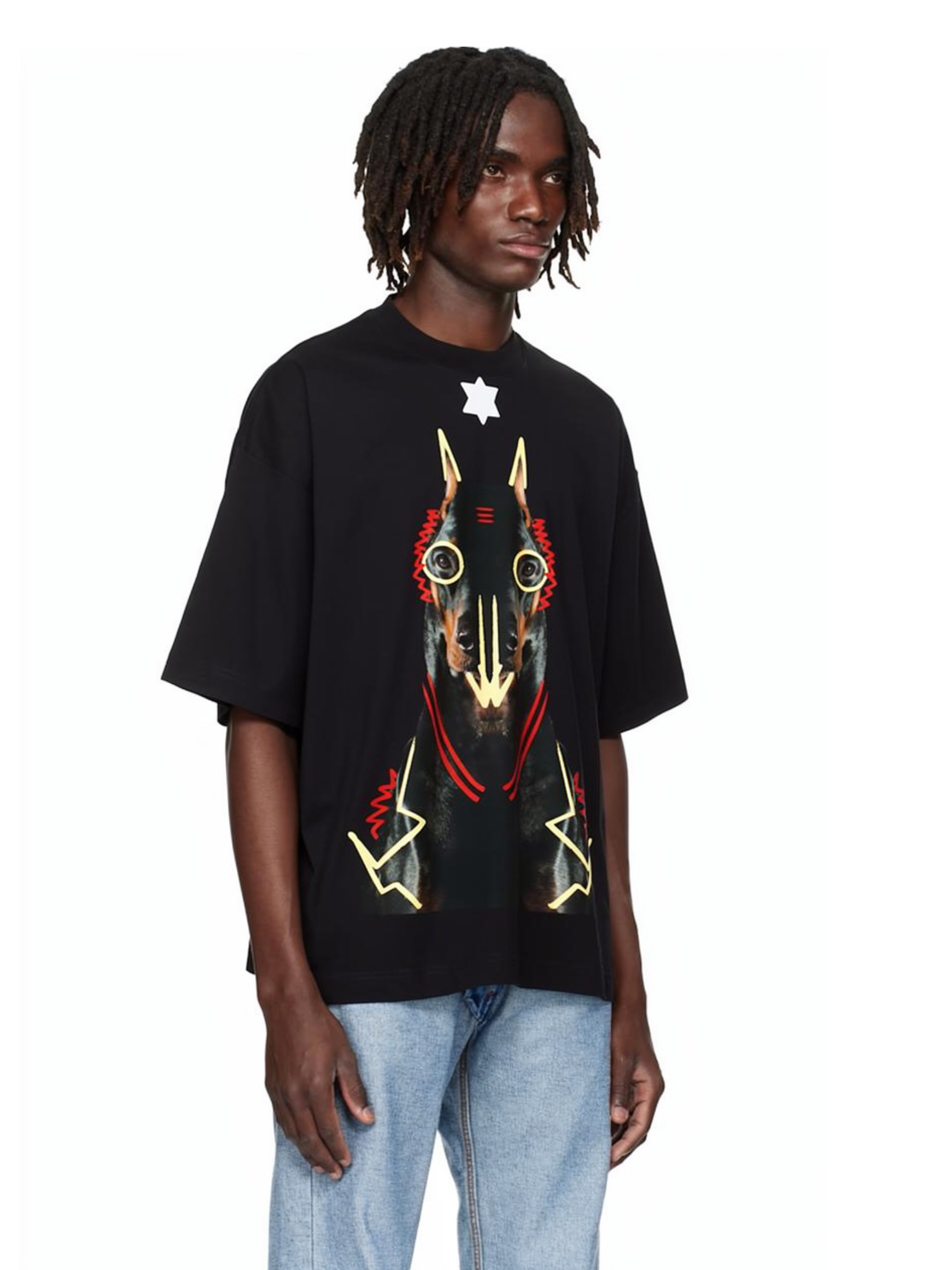 Jered Joaz Palms art Doberman T shirt
