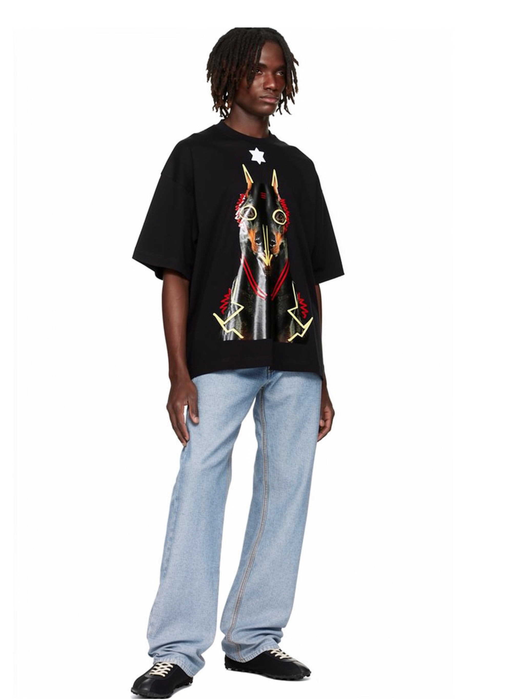Jered Joaz Palms art Doberman T shirt