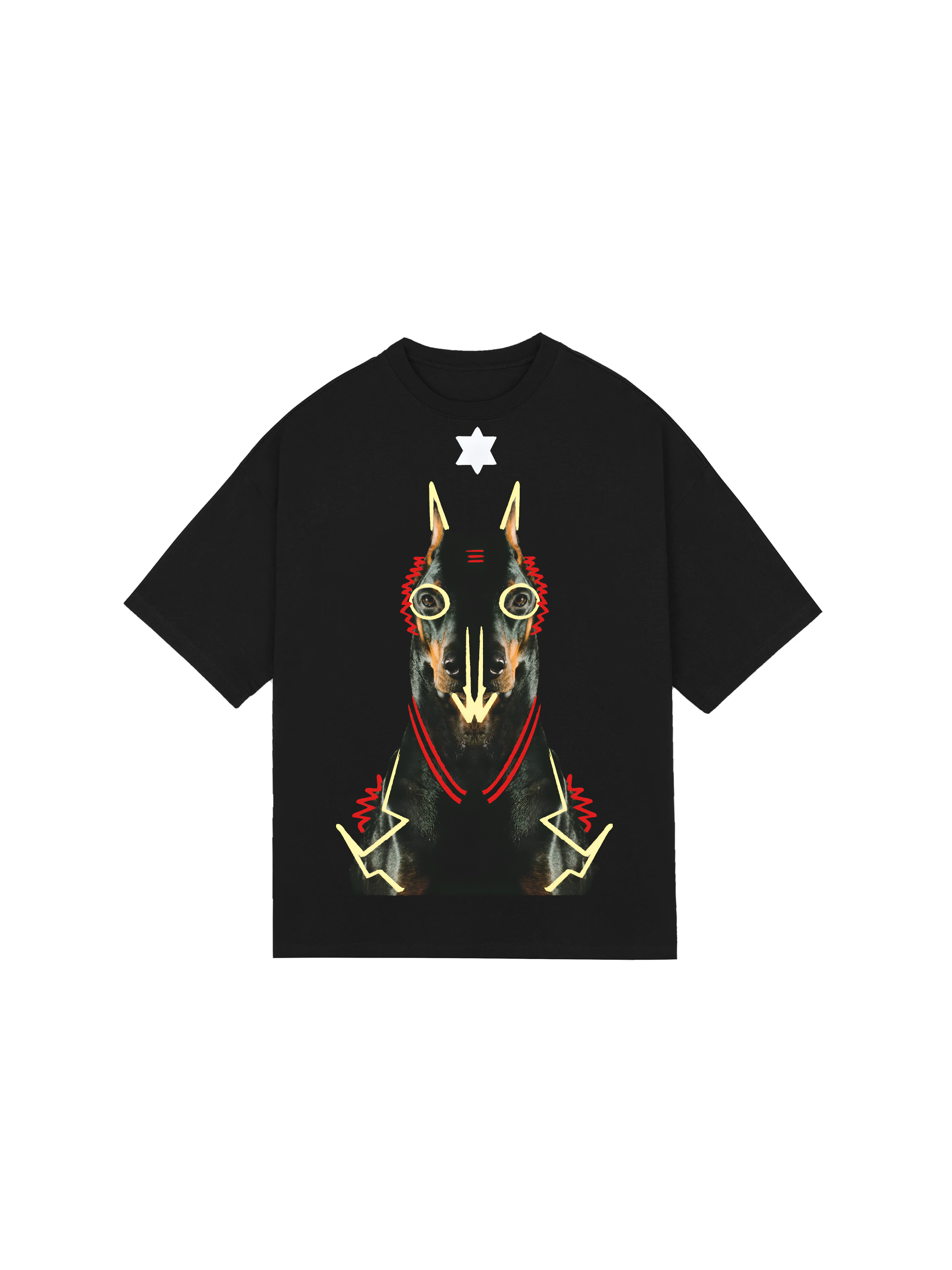 Jered Joaz Palms art Doberman T shirt