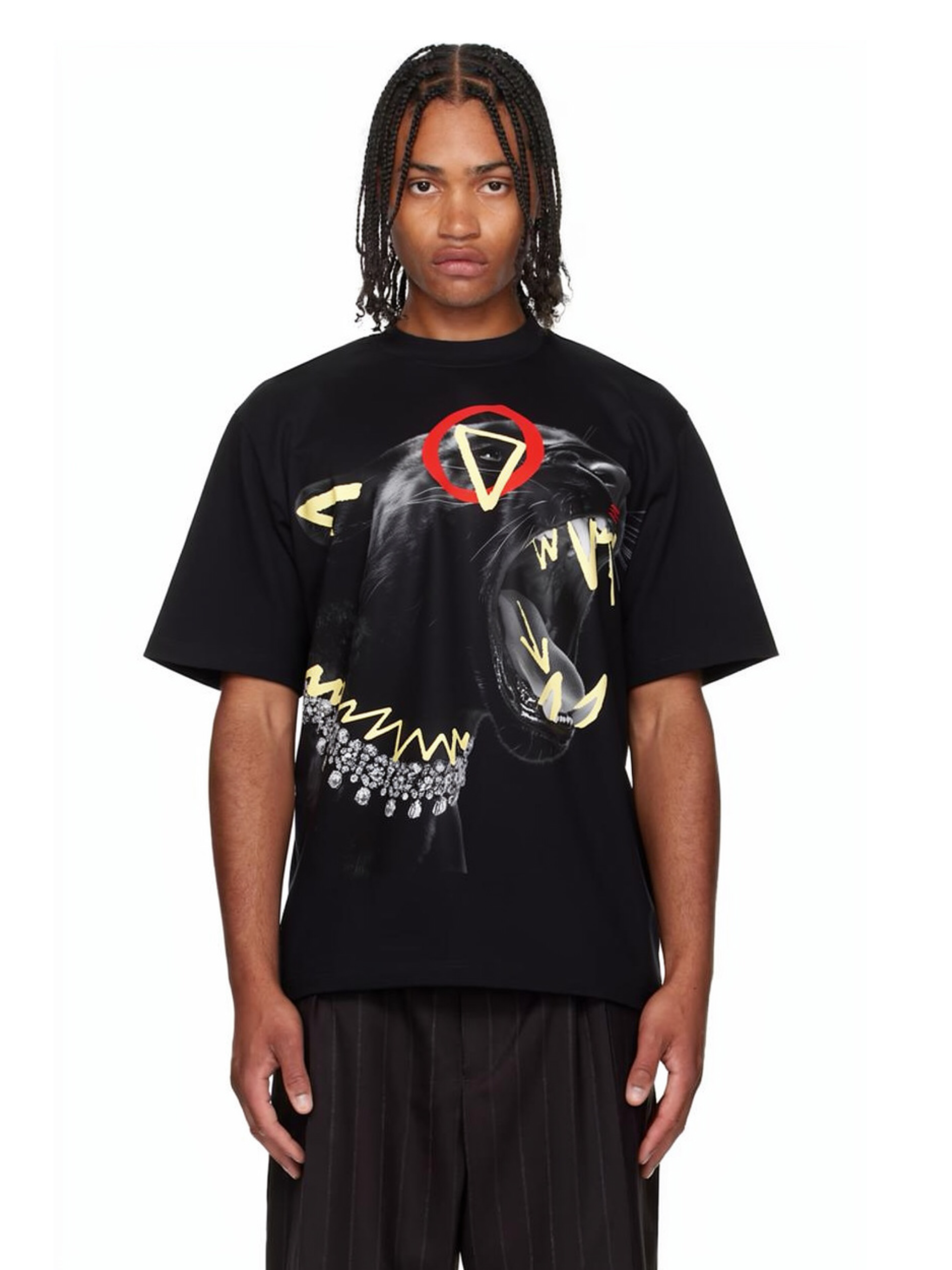 Jered Joaz Palms Black art Panther T shirt