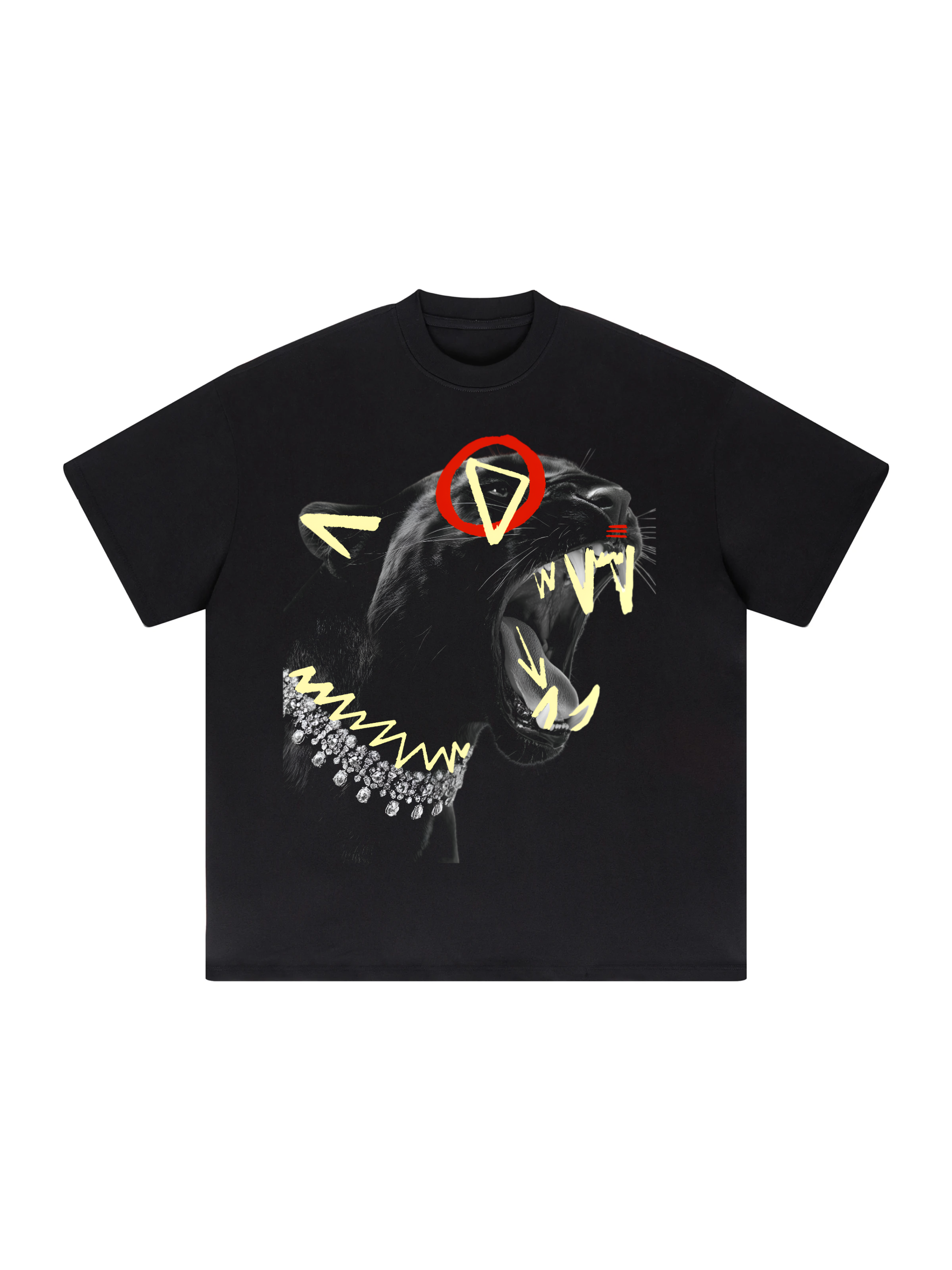 Jered Joaz Palms Black art Panther T shirt