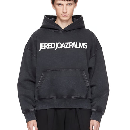 Jered Joaz Palms White Velvet Logo Hoodie