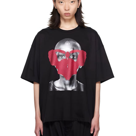 Jered Joaz Palms art red mask T shirt