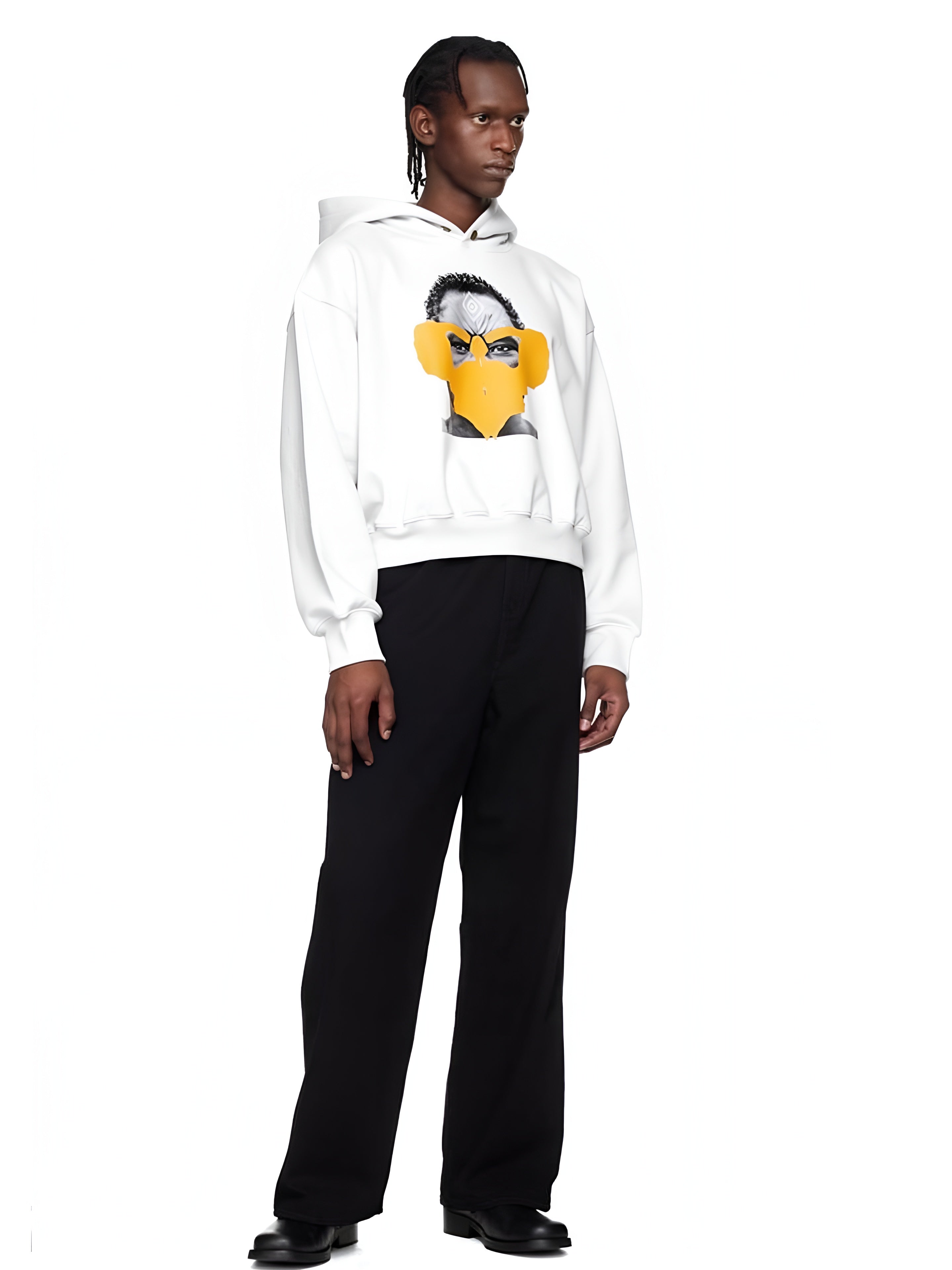 Jered Joaz Palms Art Yellow Mask Hoodie
