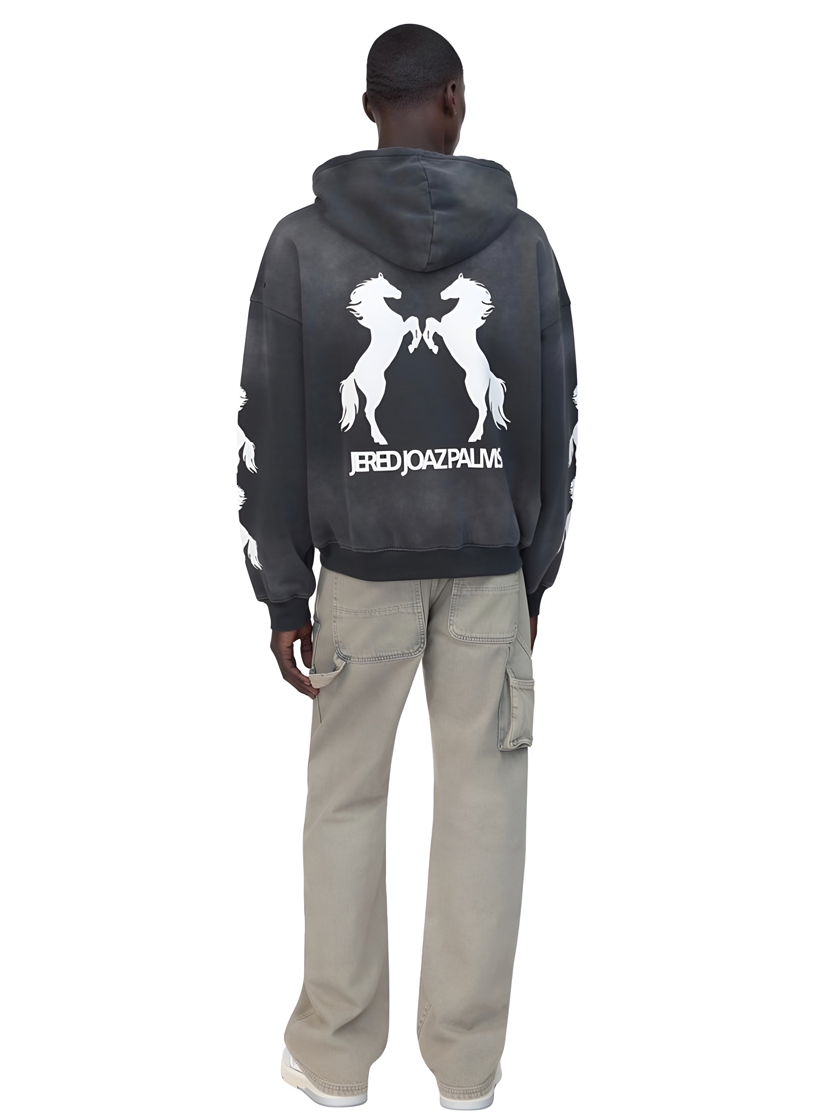Jered Joaz Palms Velvet Horses Zip Hoodie