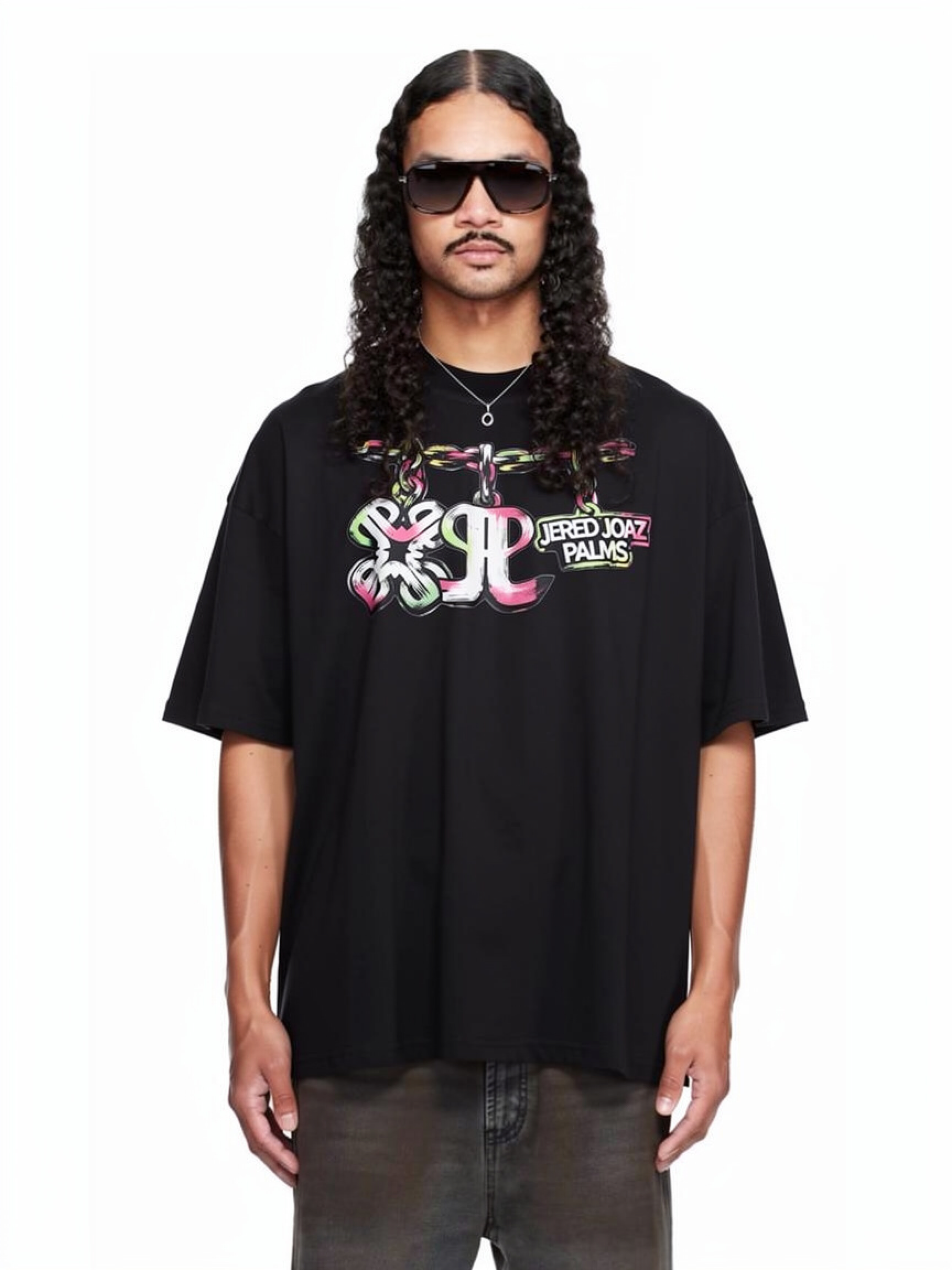 Jered Joaz Palms Logos Chain T  shirt
