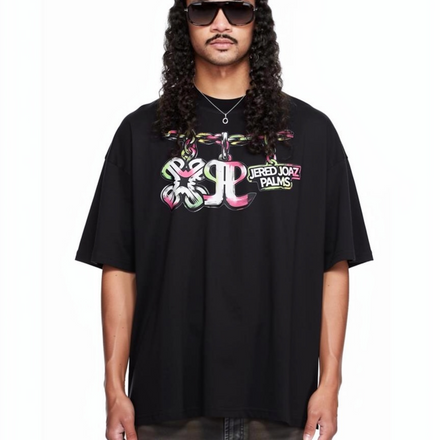 Jered Joaz Palms Logos Chain T  shirt